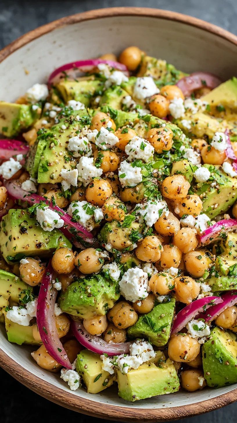 Avocado Chickpea Protein Salad