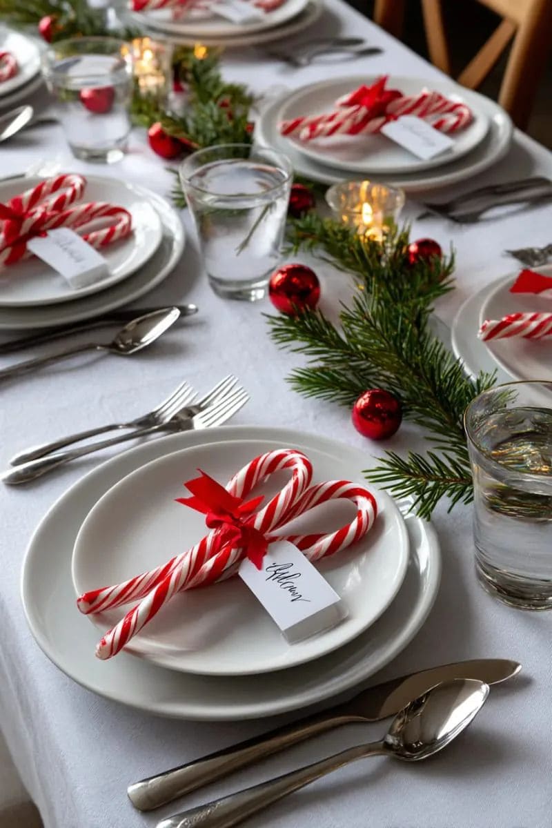 Candy Cane Place Setting