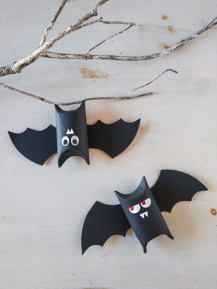 Cardboard Tube Bat Craft