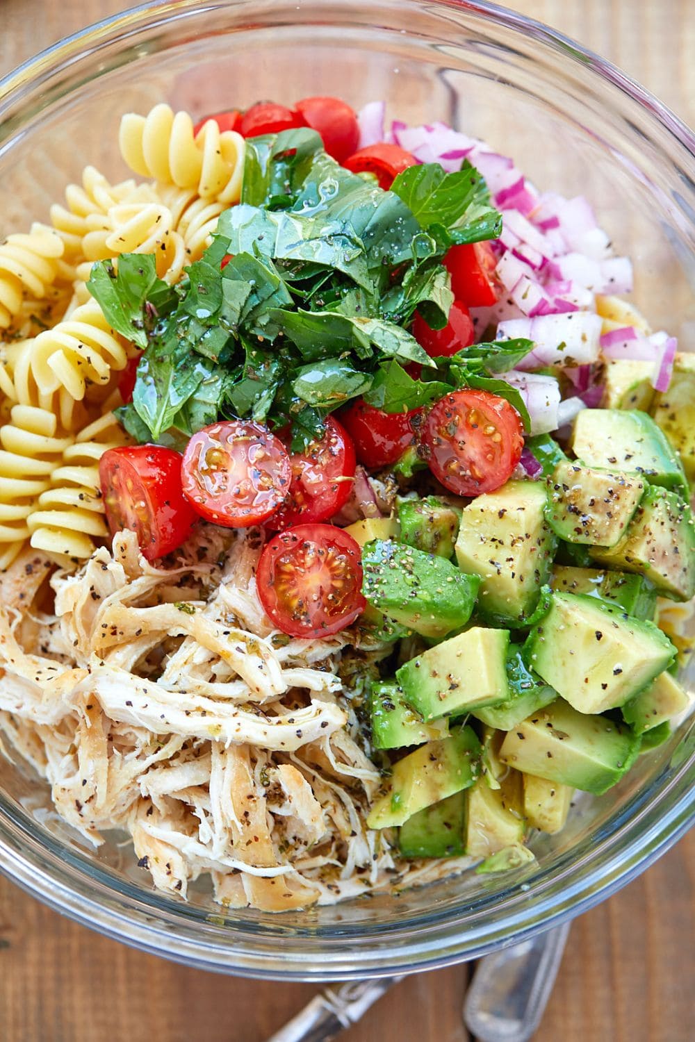 Chicken Avocado Pasta Salad