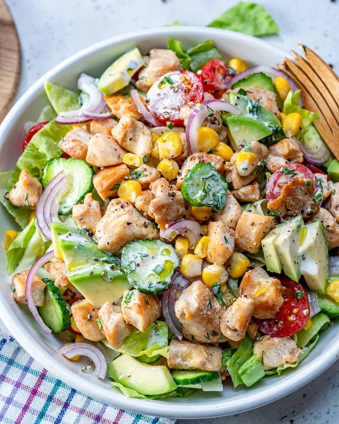 Chicken Avocado Power Salad