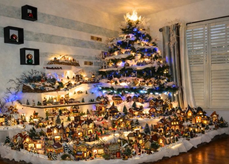 22 Christmas Village Decor Ideas That Look Like a Tiny Winter Town