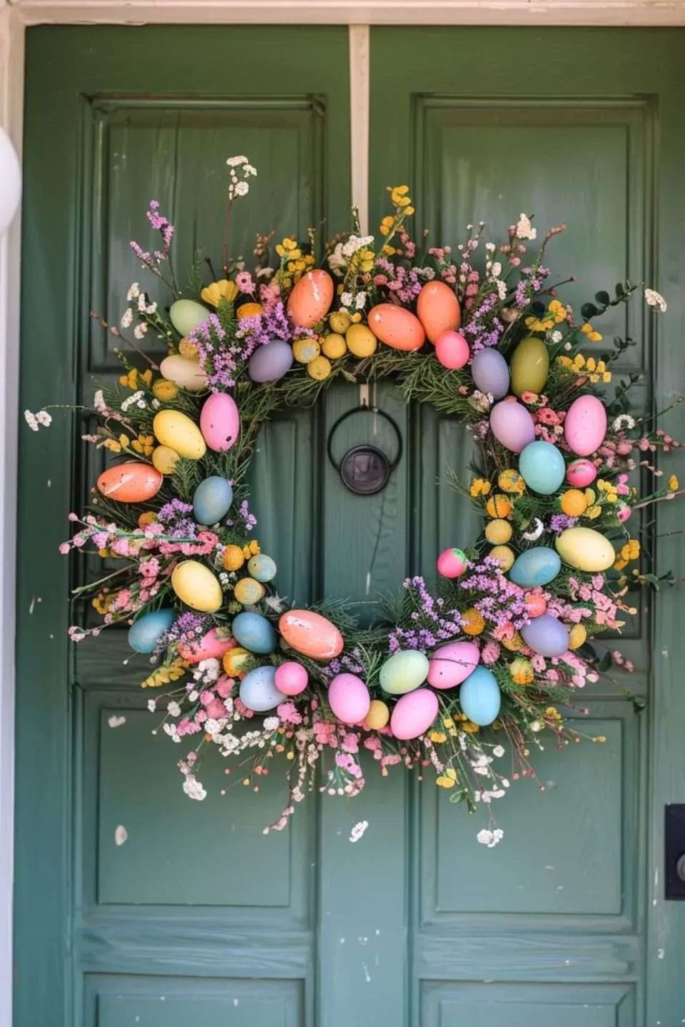 Colorful Spring Egg Wreath