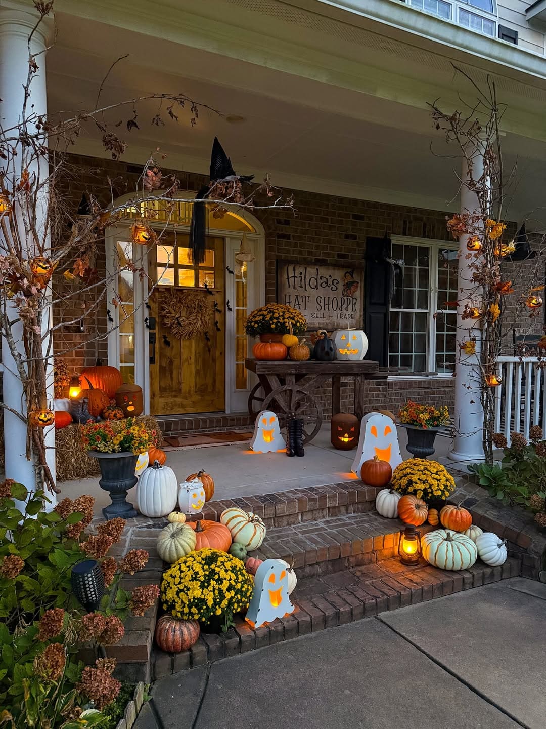 Cozy Glowing Halloween Entry