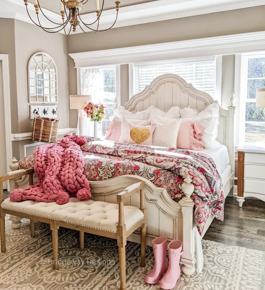 Cozy Pink Valentine Bedroom