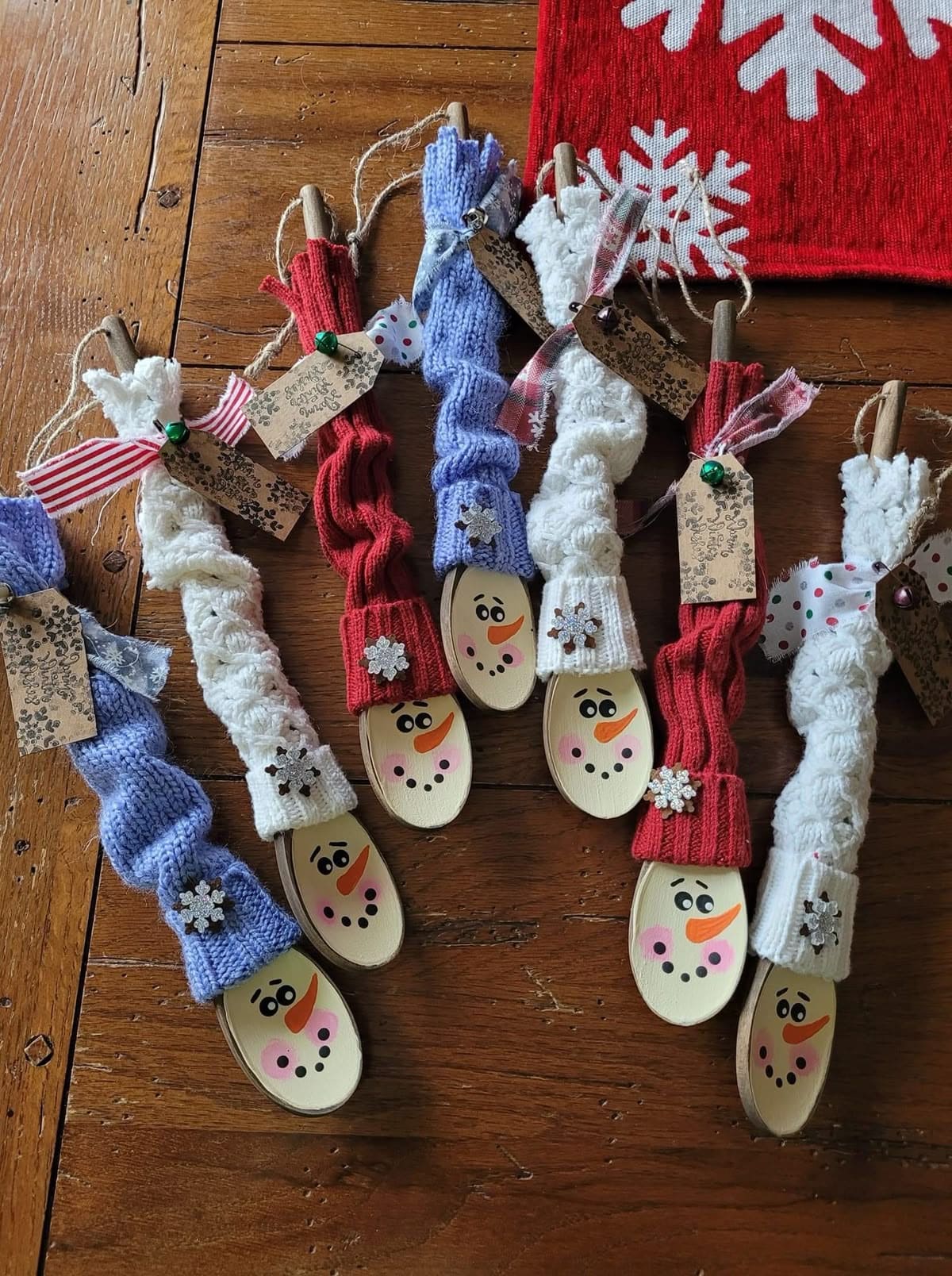 Cozy Spoon Snowman Ornaments