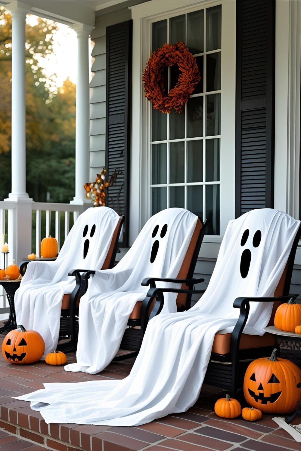 Cute Ghost Porch Seating Idea