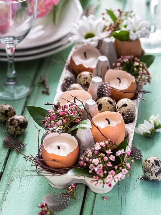 Eggshell Tealight Centerpiece