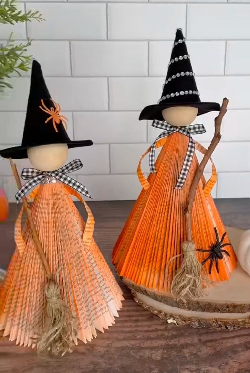 Folded Book Witch Decor