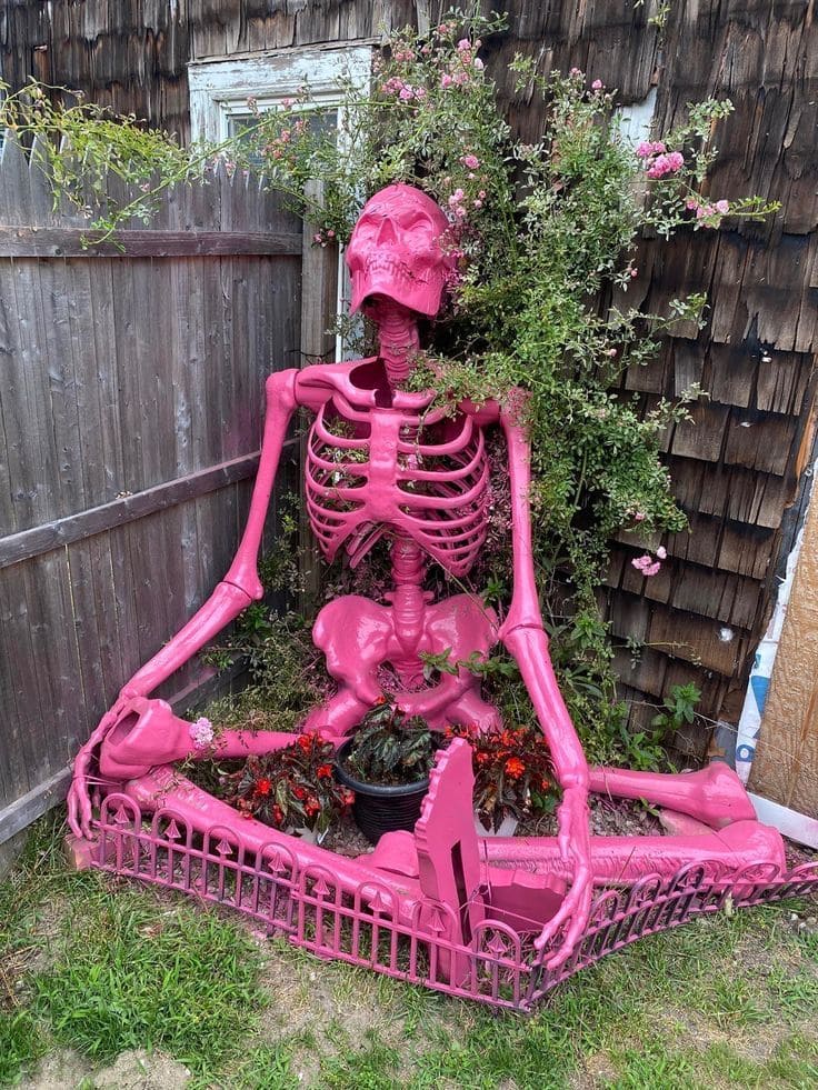 Giant Pink Skeleton Garden