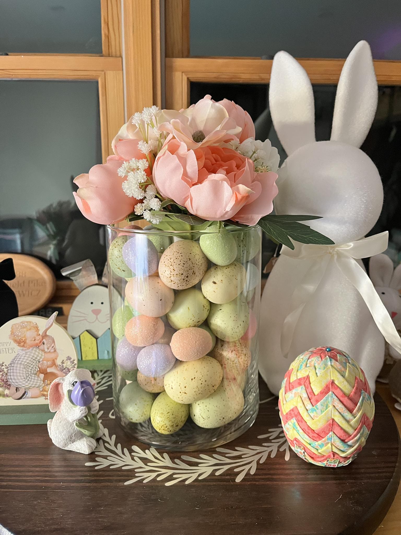 Glass Vase Easter Display