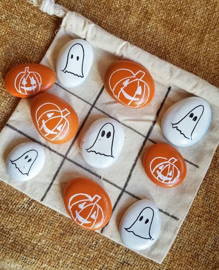 Halloween Rock Tic-Tac-Toe