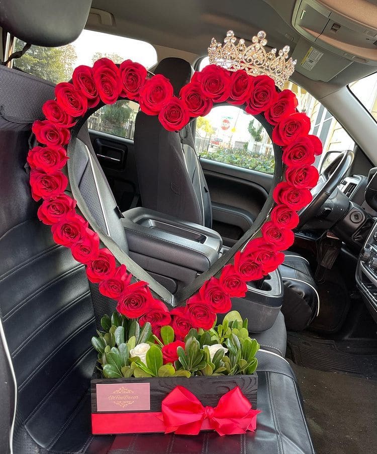 Heart Rose Car Surprise