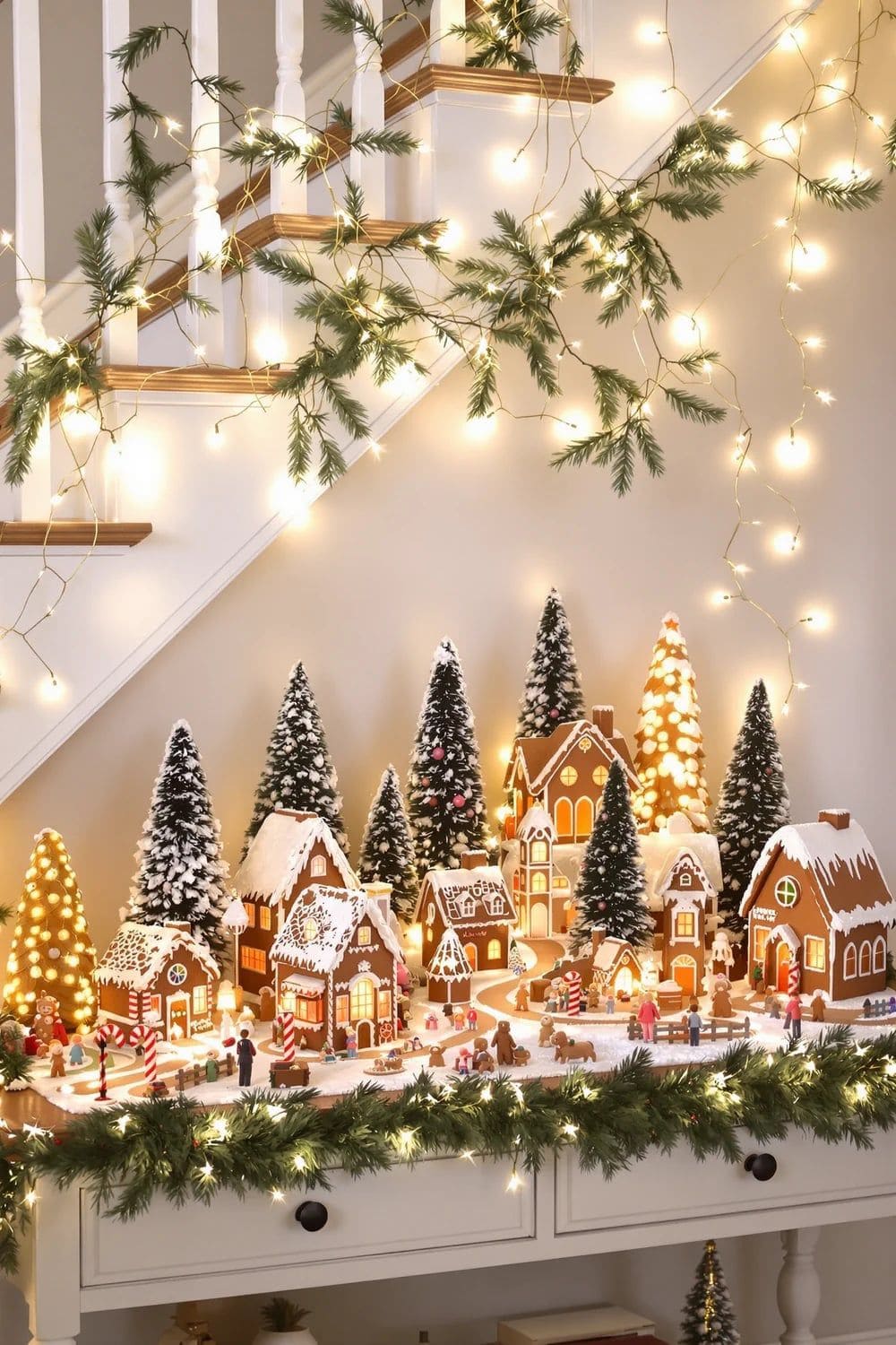 Magical Christmas Village Under the Stairs