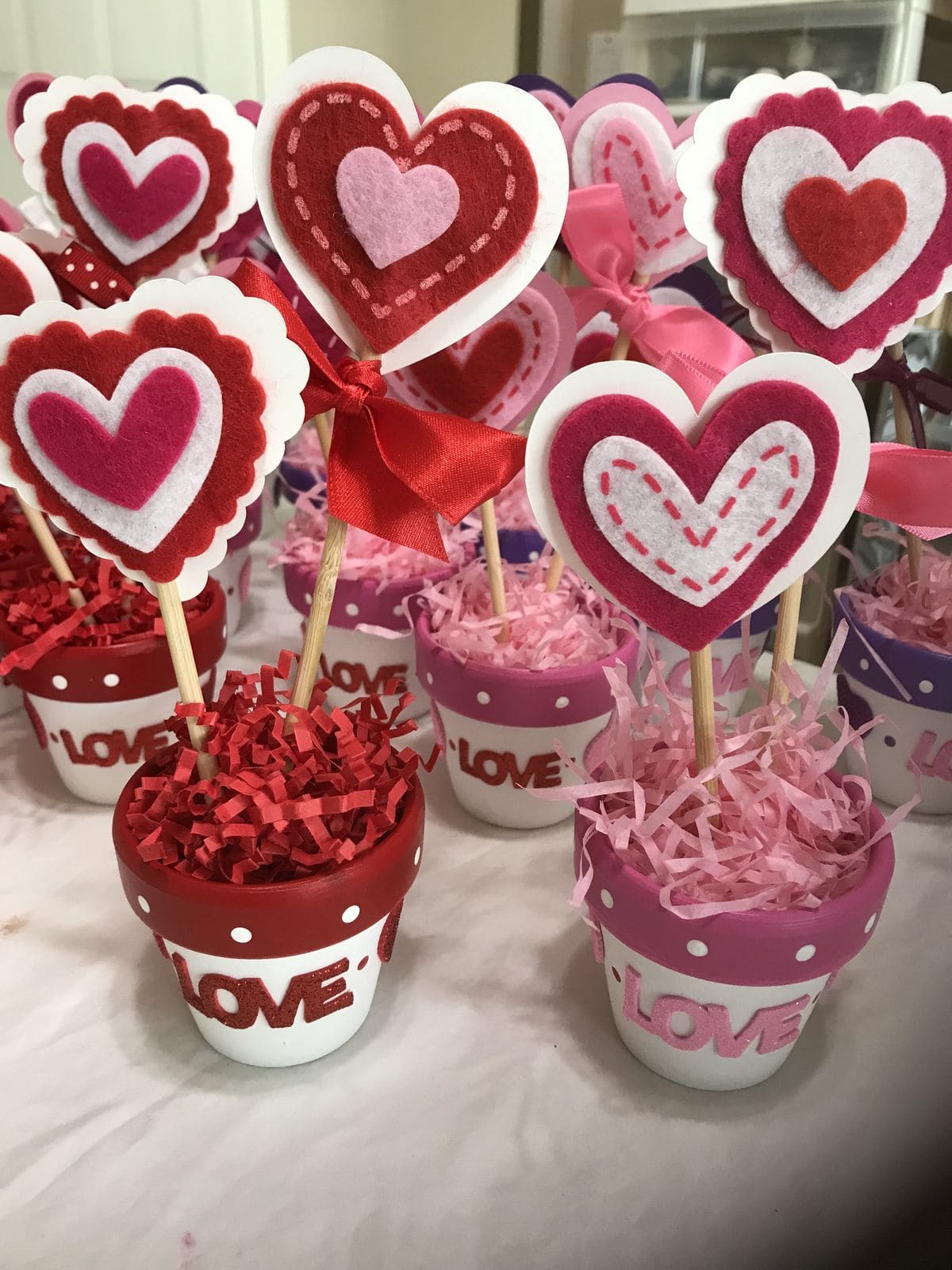 Mini Heart Craft Pots