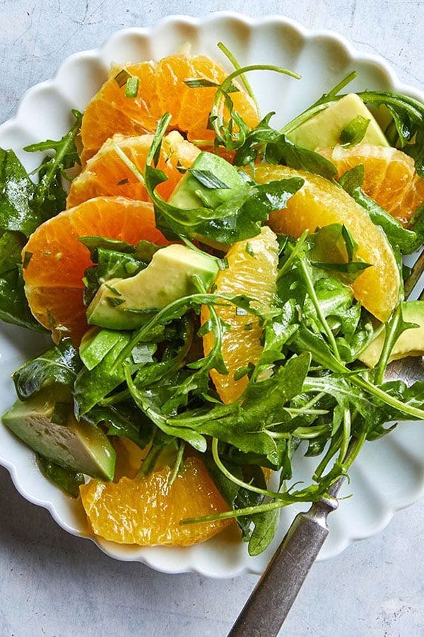 Orange Avocado Arugula Salad