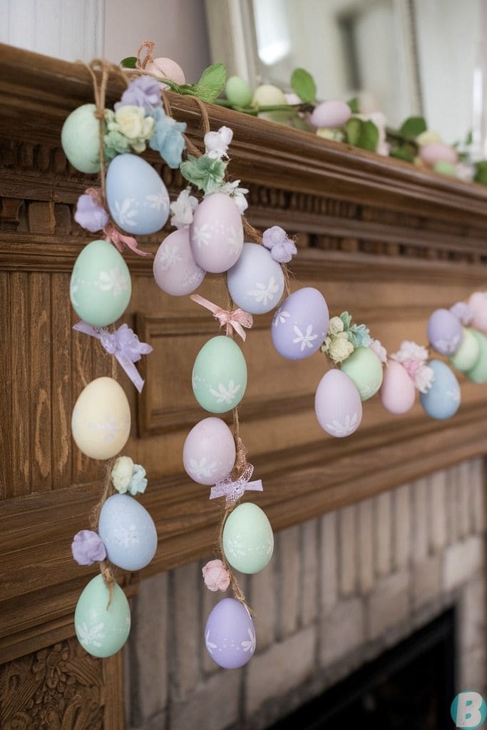 Pastel Egg Mantel Garland