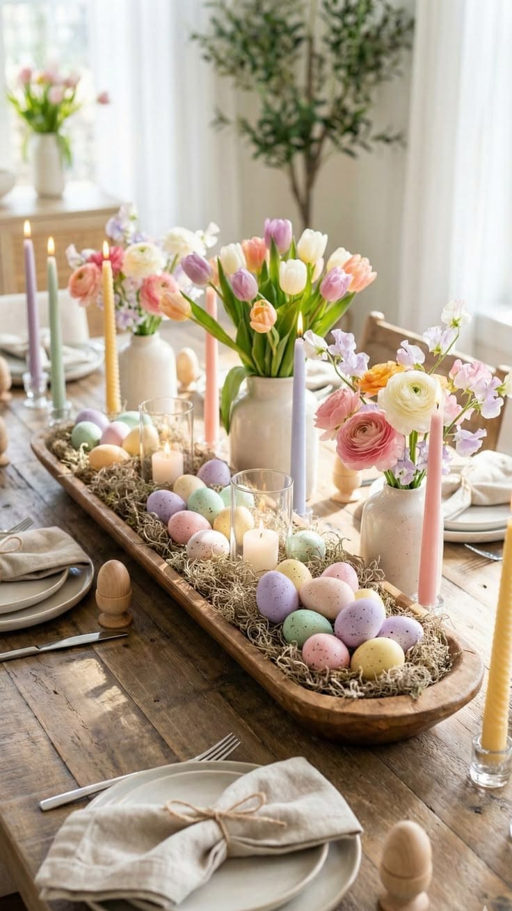 Pastel Egg Table Centerpiece