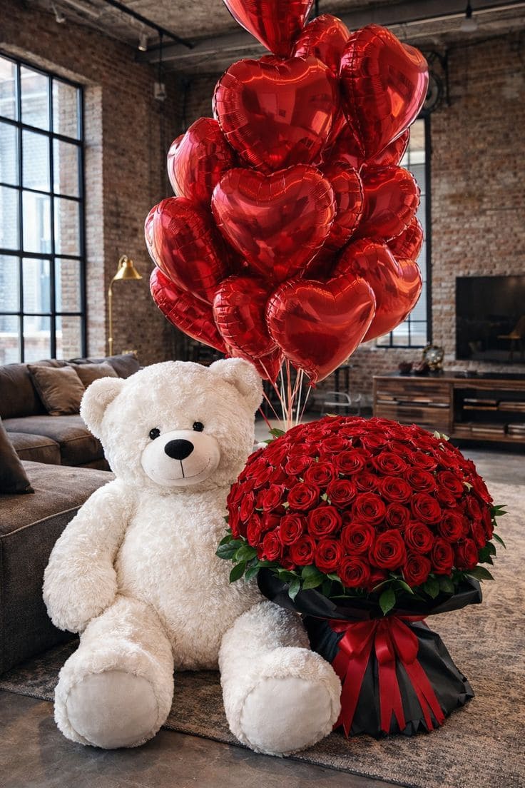 Romantic Roses Balloon Surprise