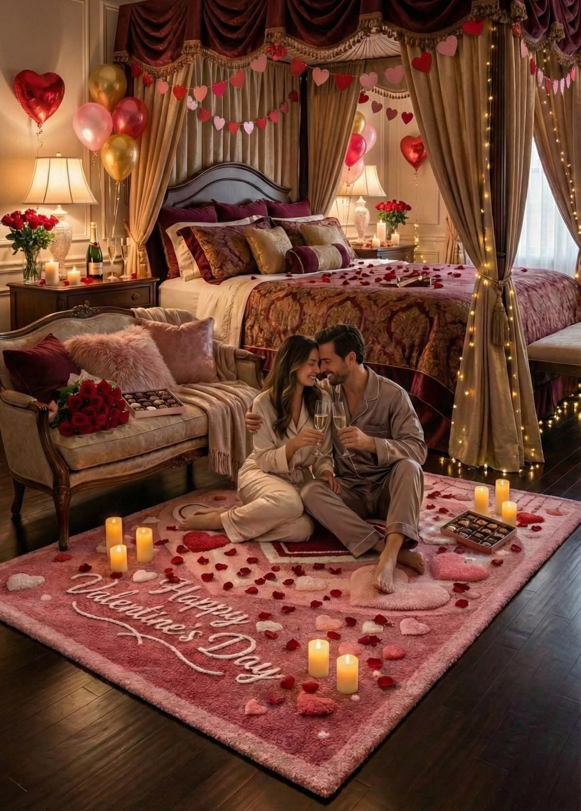 Romantic Valentines Night Setup