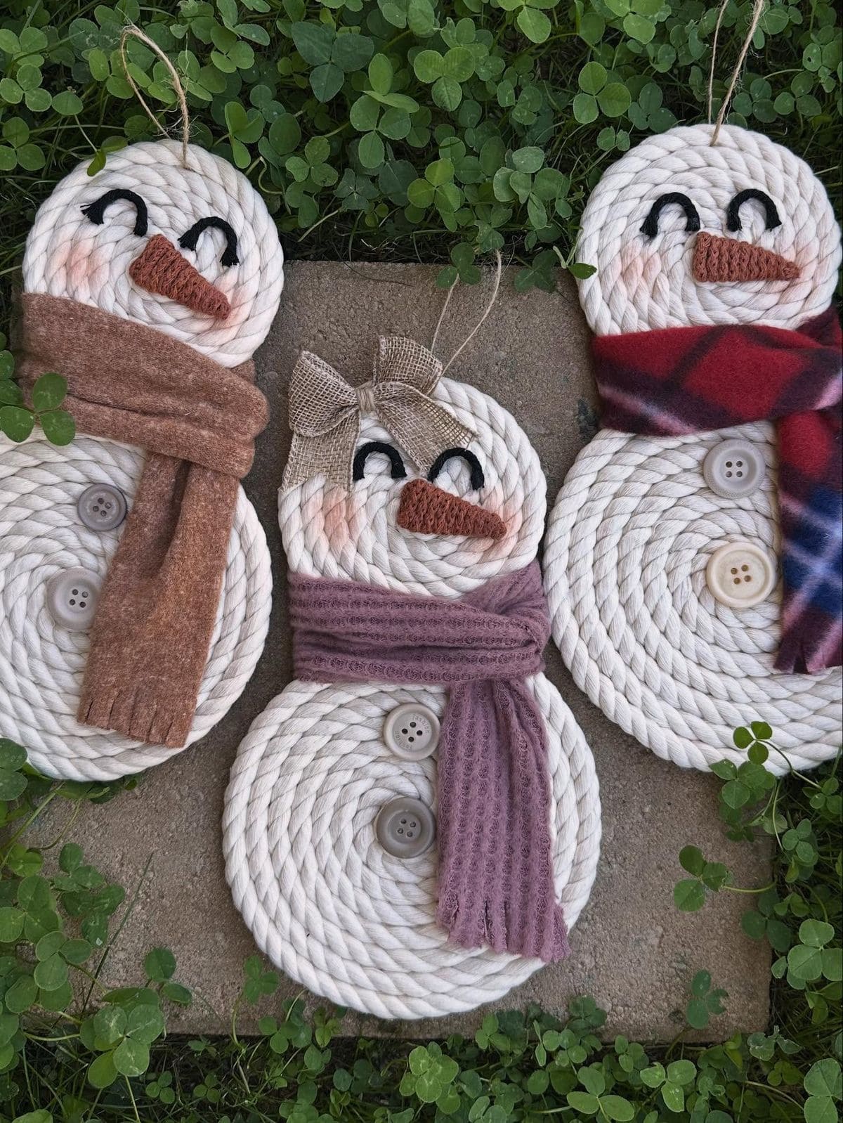 Rope Snowman Wall Decor