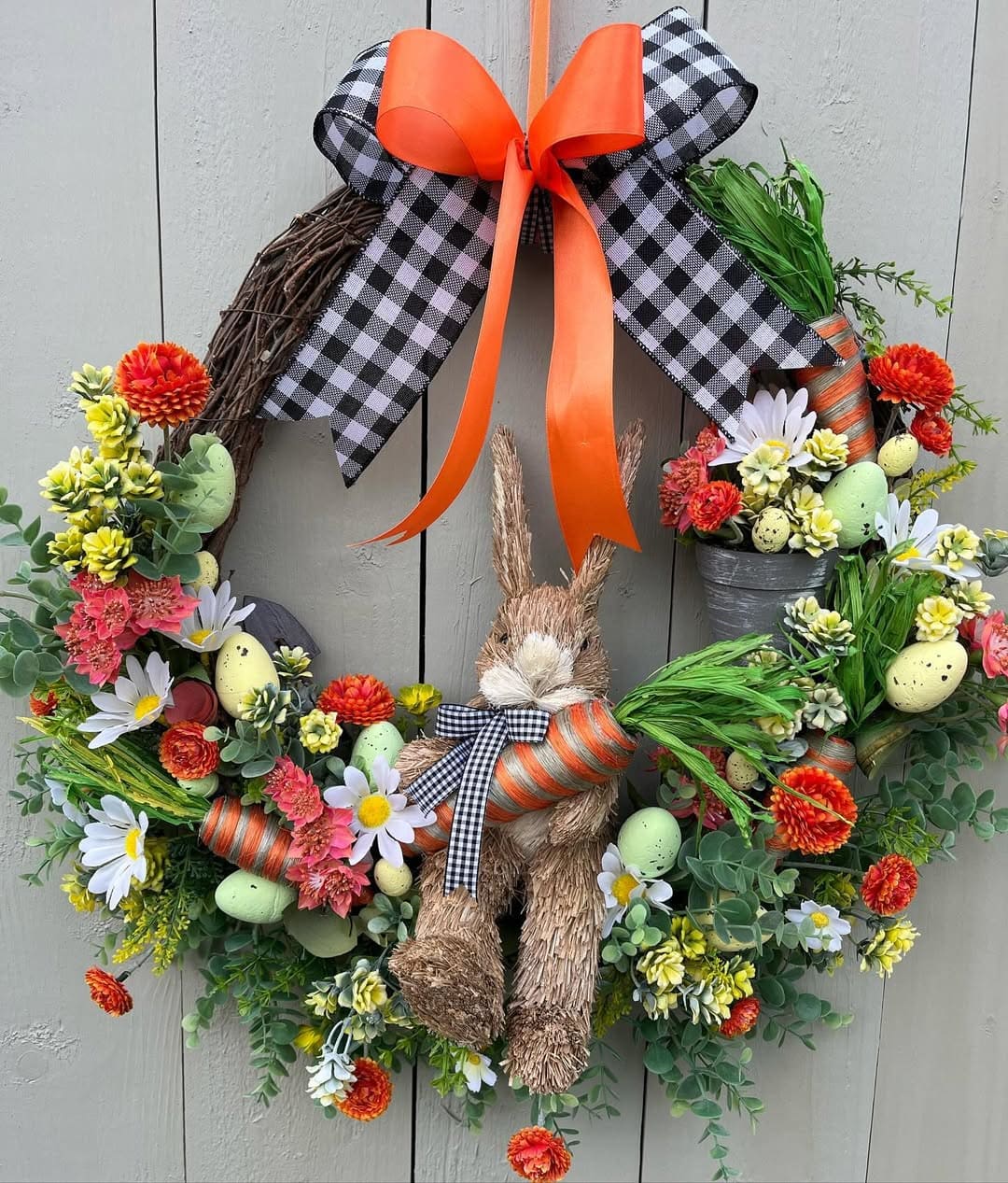 Rustic Bunny Garden Wreath