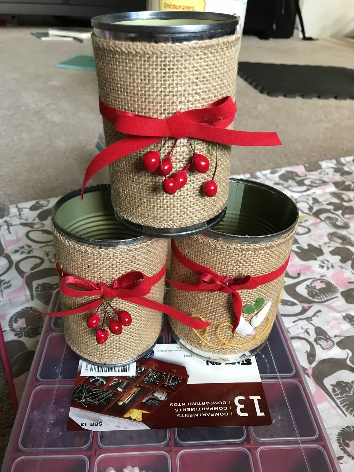 Rustic Burlap Candle Holders