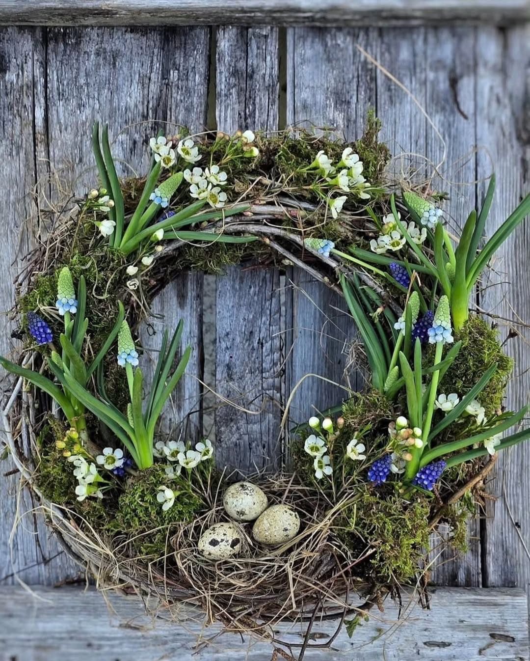 Rustic Moss Nest Wreath