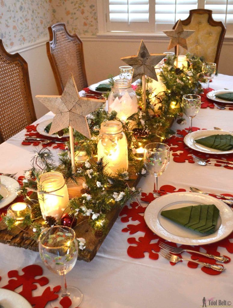 Rustic Star Lantern Table Centerpiece