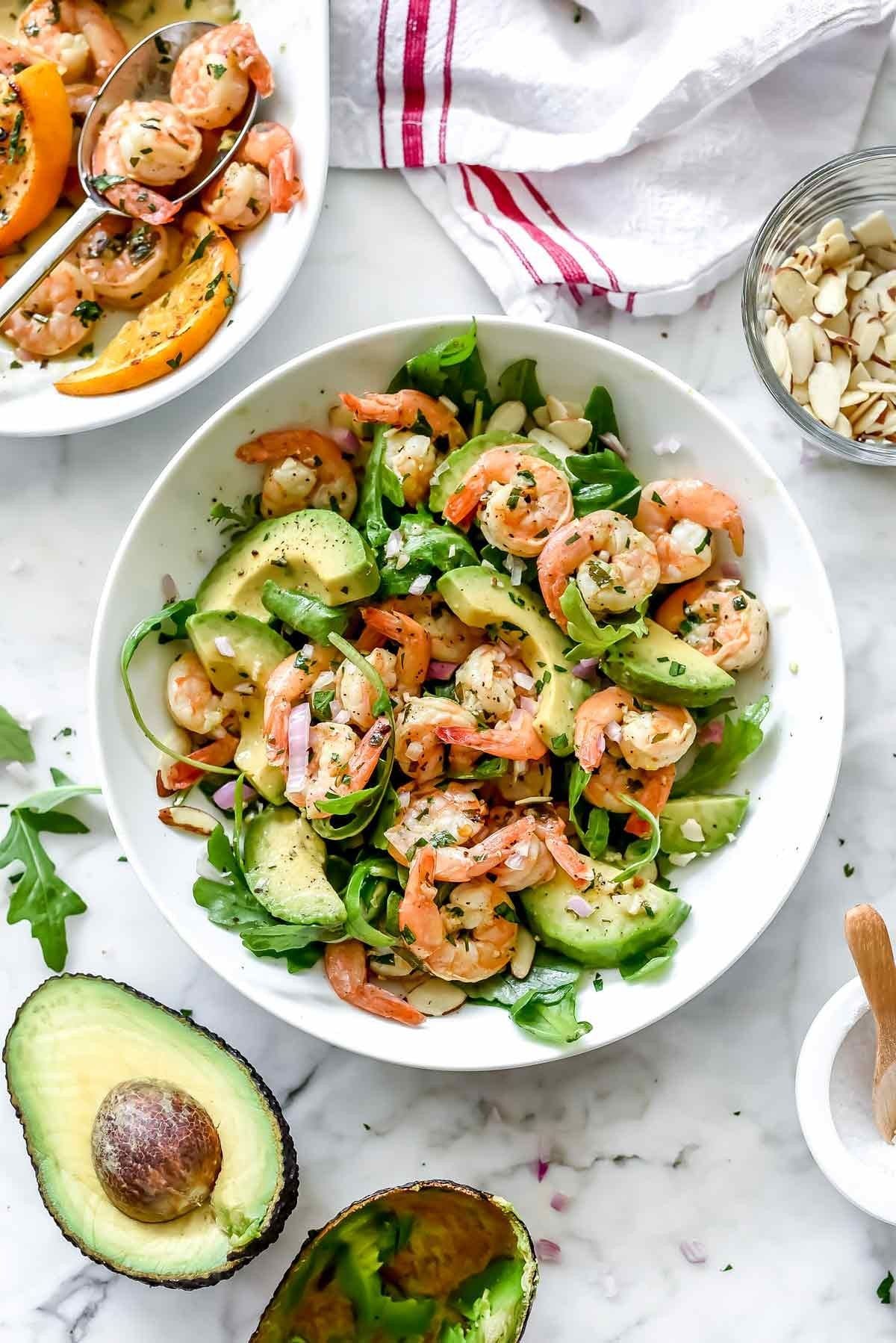 Shrimp Avocado Green Salad