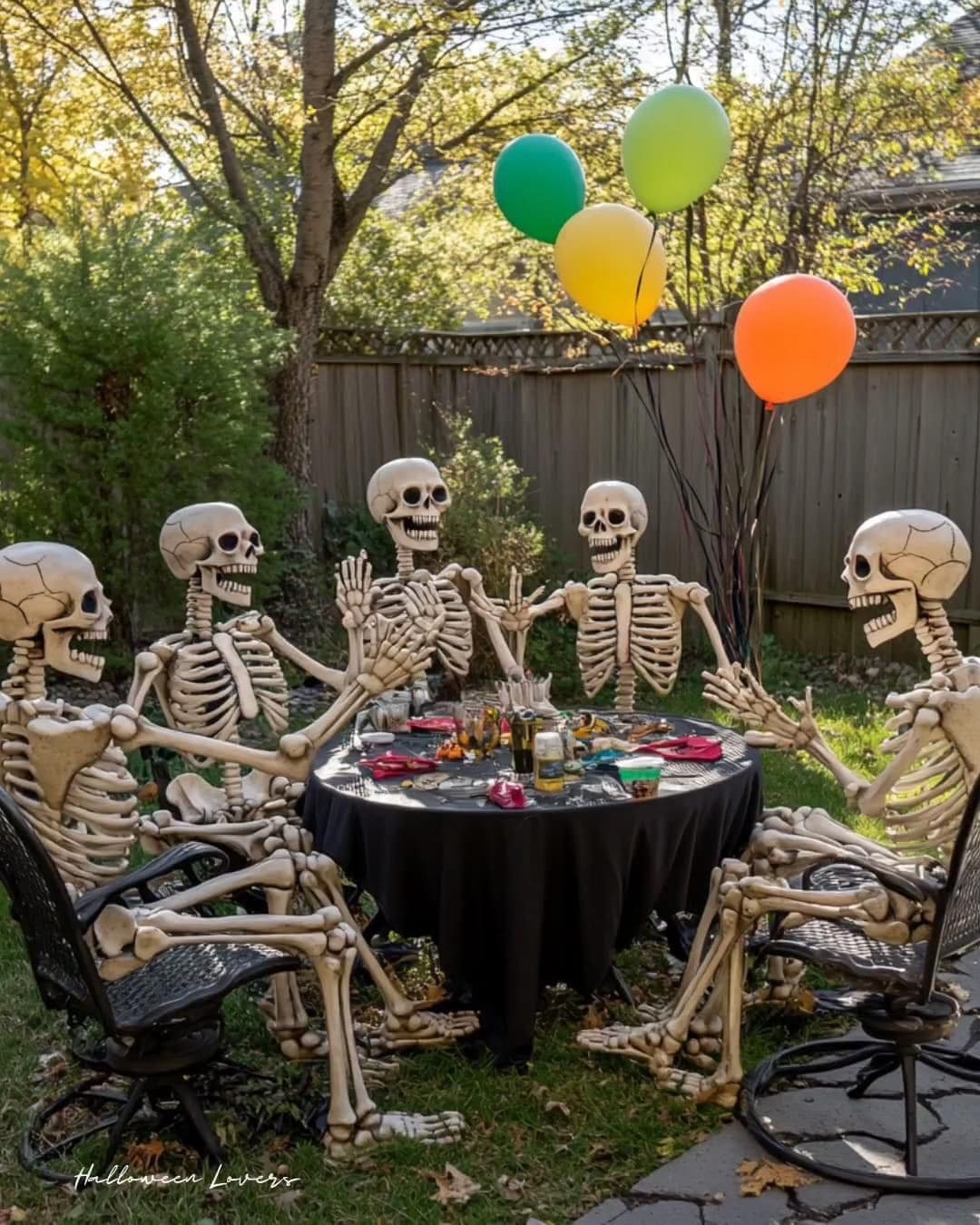 Skeleton Backyard Dinner Party