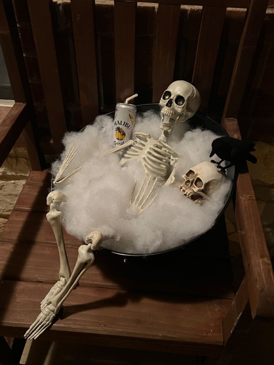 Skeleton Bubble Bath Relaxation