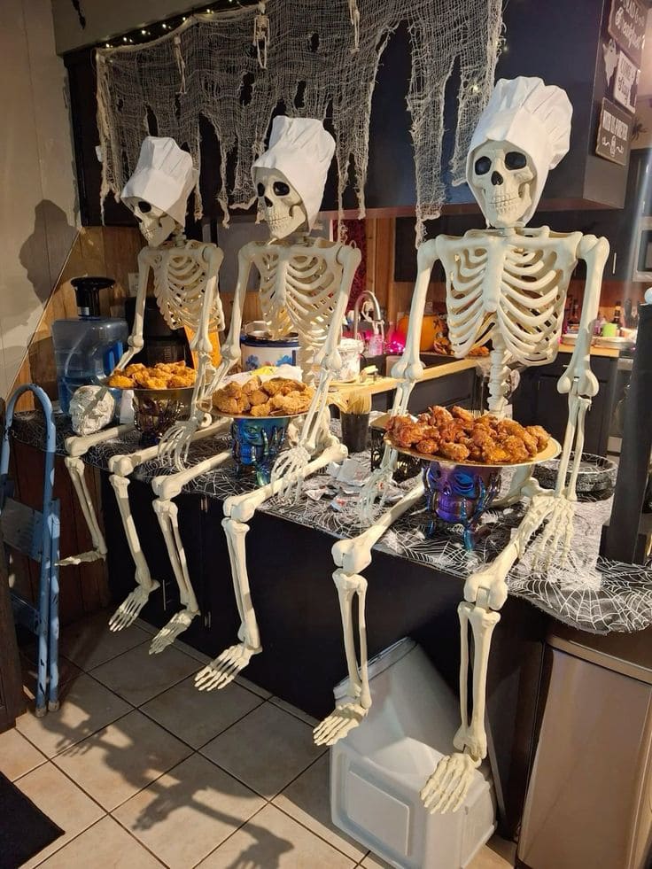 Skeleton Chef Kitchen Crew