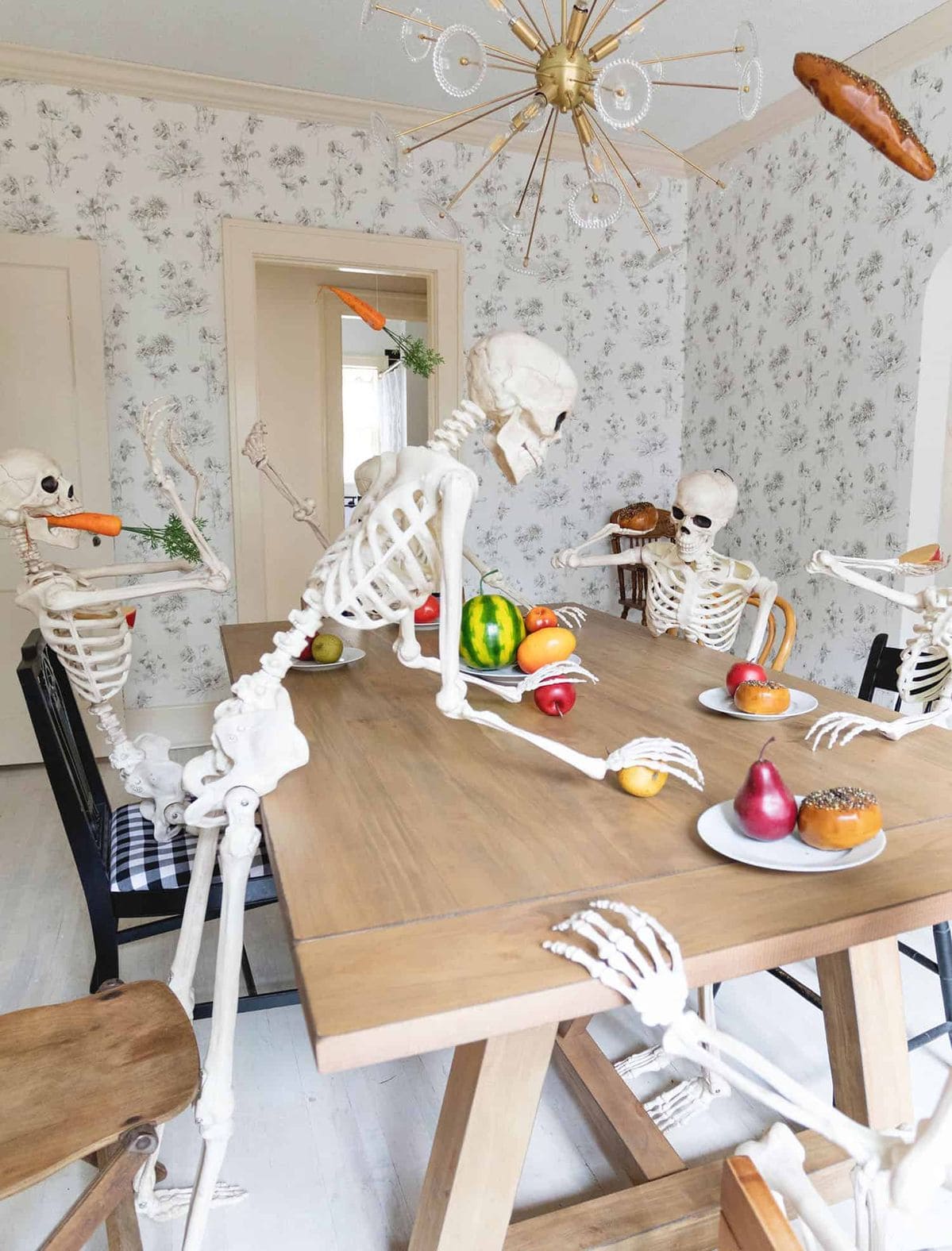 Skeleton Dinner Table Chaos