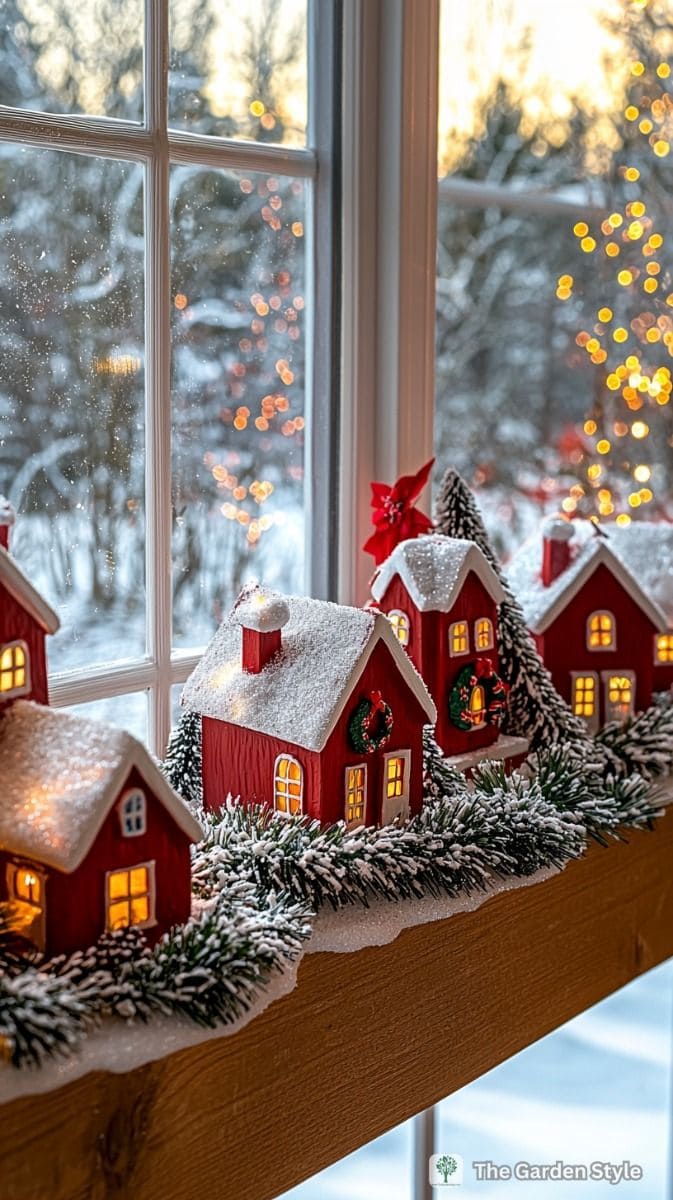 Snowy Window Christmas Village