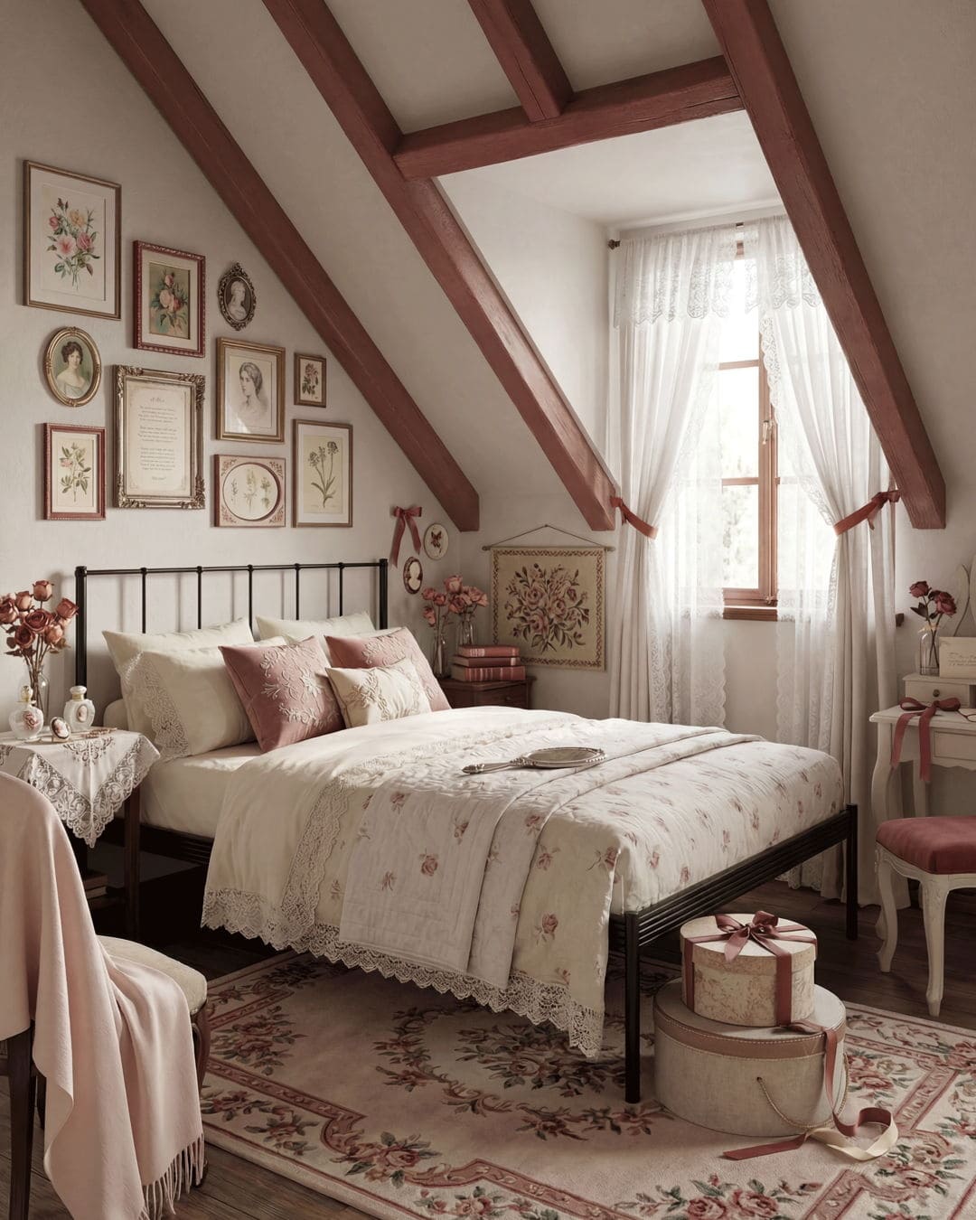 Soft Romantic Attic Bedroom
