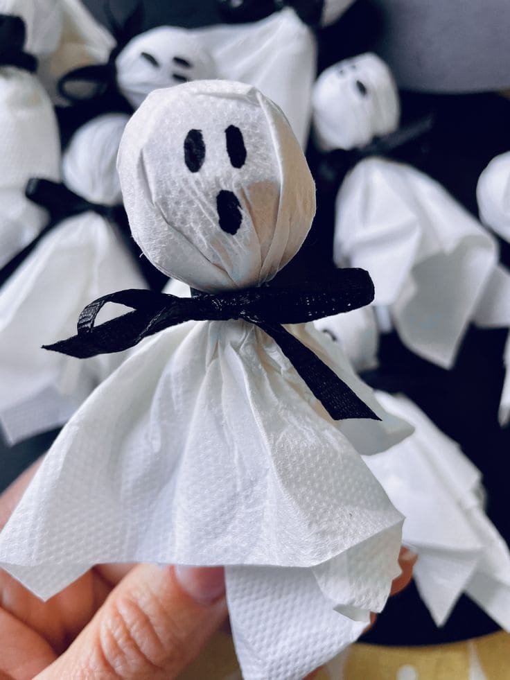 Tissue Ghost Candy Treats