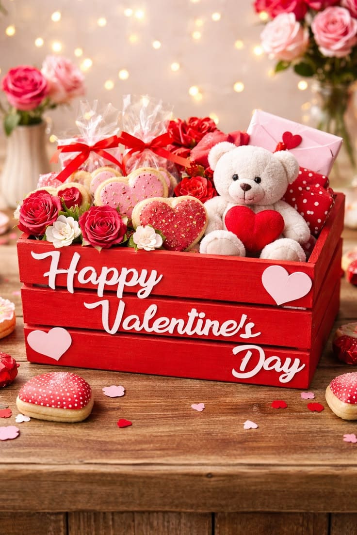 Valentine Treats Gift Crate