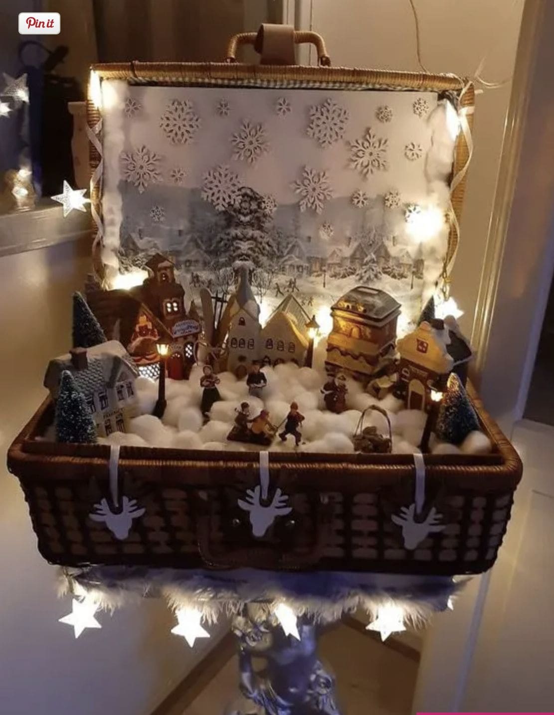 Vintage Suitcase Christmas Village